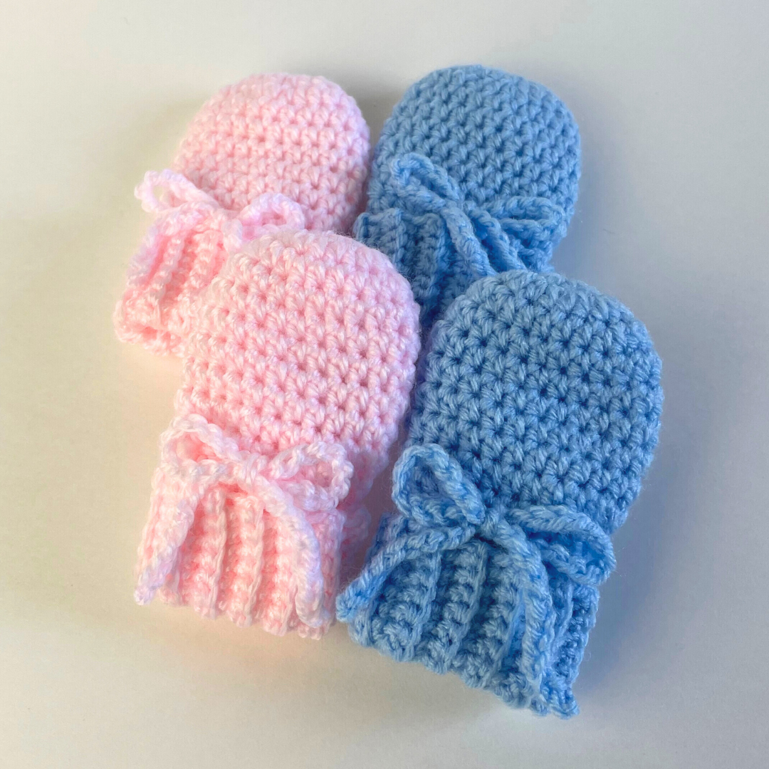 Newborn Mittens Crochet Pattern - Aunt B's Loops & Stitches